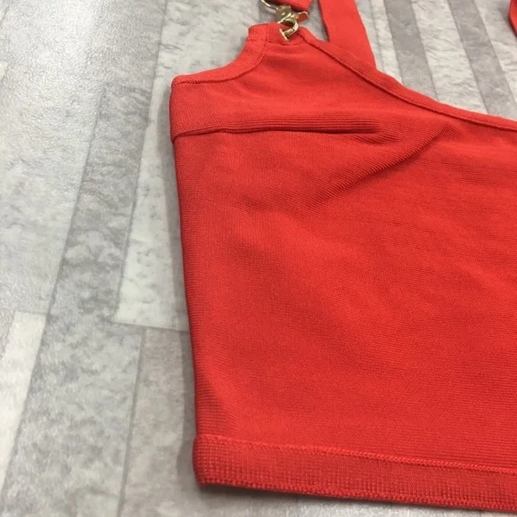 Wow Couture Sexy Neckline Bandage Crop top - Picture 8 of 9